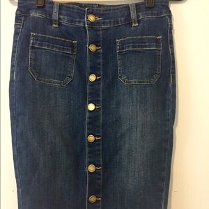 The Limited Denim pencil skirt